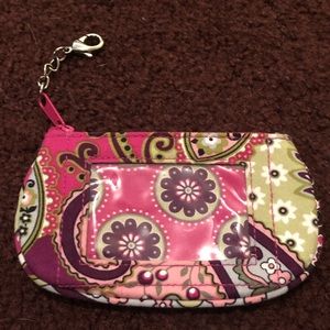 Vera Bradley coin purse in Very Berry Paisley